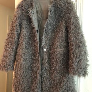 Ann Taylor faux fur reversible all weather coat